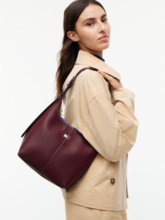 City Logo Plaque Hobo Bag — Brown 2