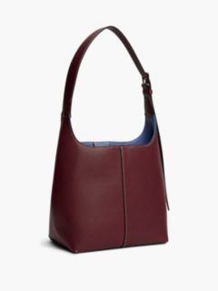 City Logo Plaque Hobo Bag — Brown 3