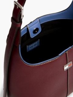 City Logo Plaque Hobo Bag — Brown 4