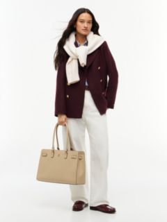 TH Monogram Plaque Tote Bag — Beige 2