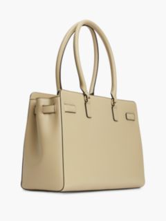 TH Monogram Plaque Tote Bag — Beige 3