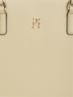 TH Monogram Plaque Tote Bag — Beige 4