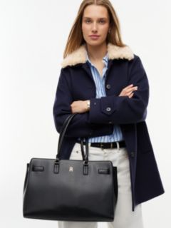 TH Monogram Plaque Tote Bag — Black 2