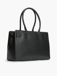TH Monogram Plaque Tote Bag — Black 3