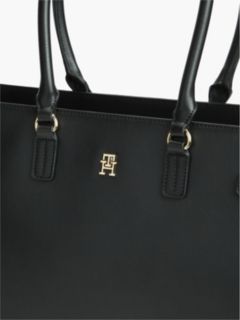 TH Monogram Plaque Tote Bag — Black 4