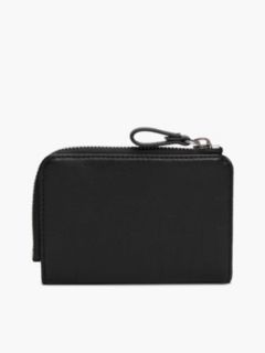 Metal Logo Bifold Flap Wallet — Black 2