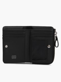 Metal Logo Bifold Flap Wallet — Black 3
