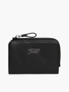 Metal Logo Bifold Flap Wallet — Black 1