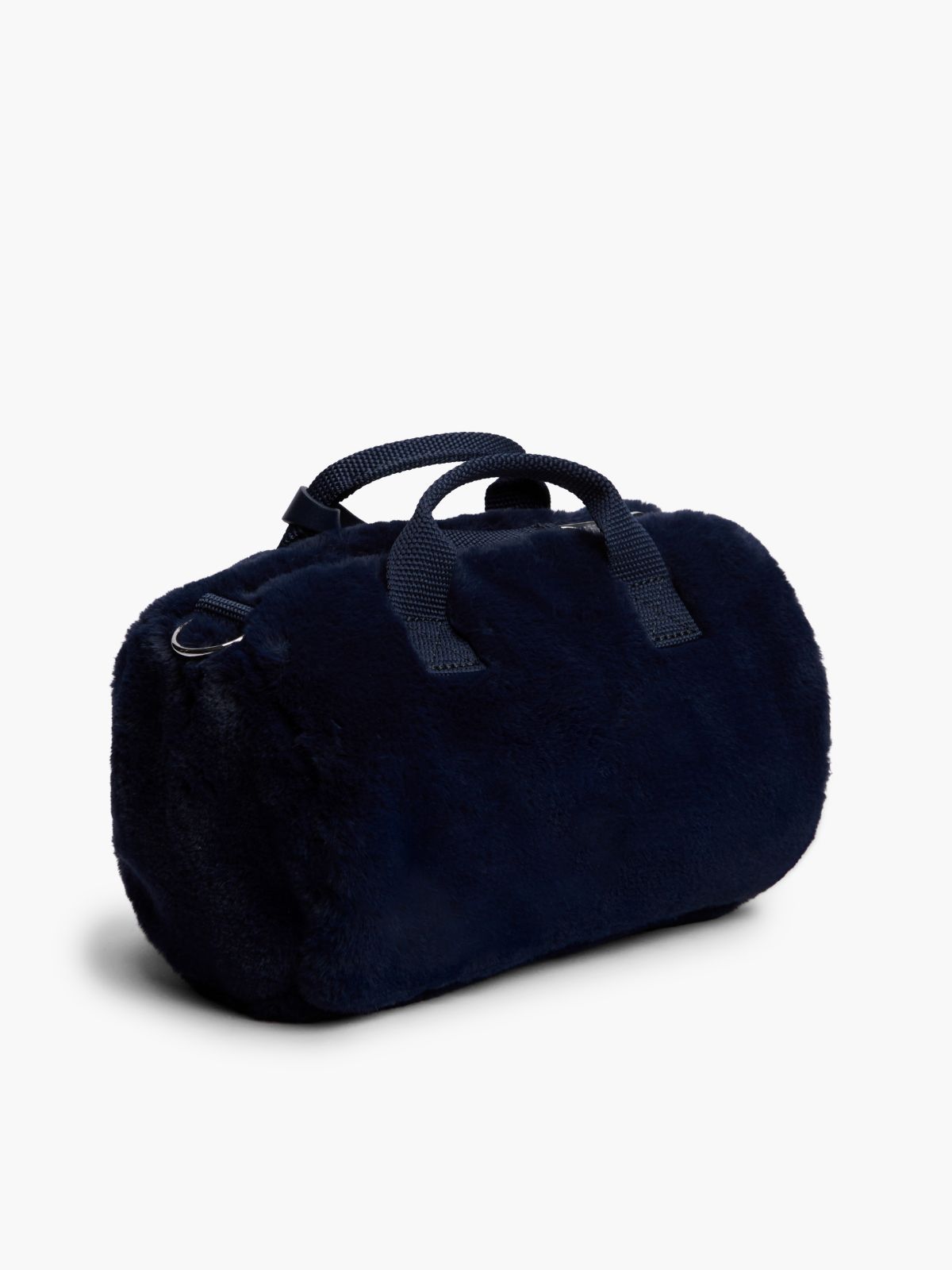 Archive Logo Faux Fur Duffel Bag — Blue