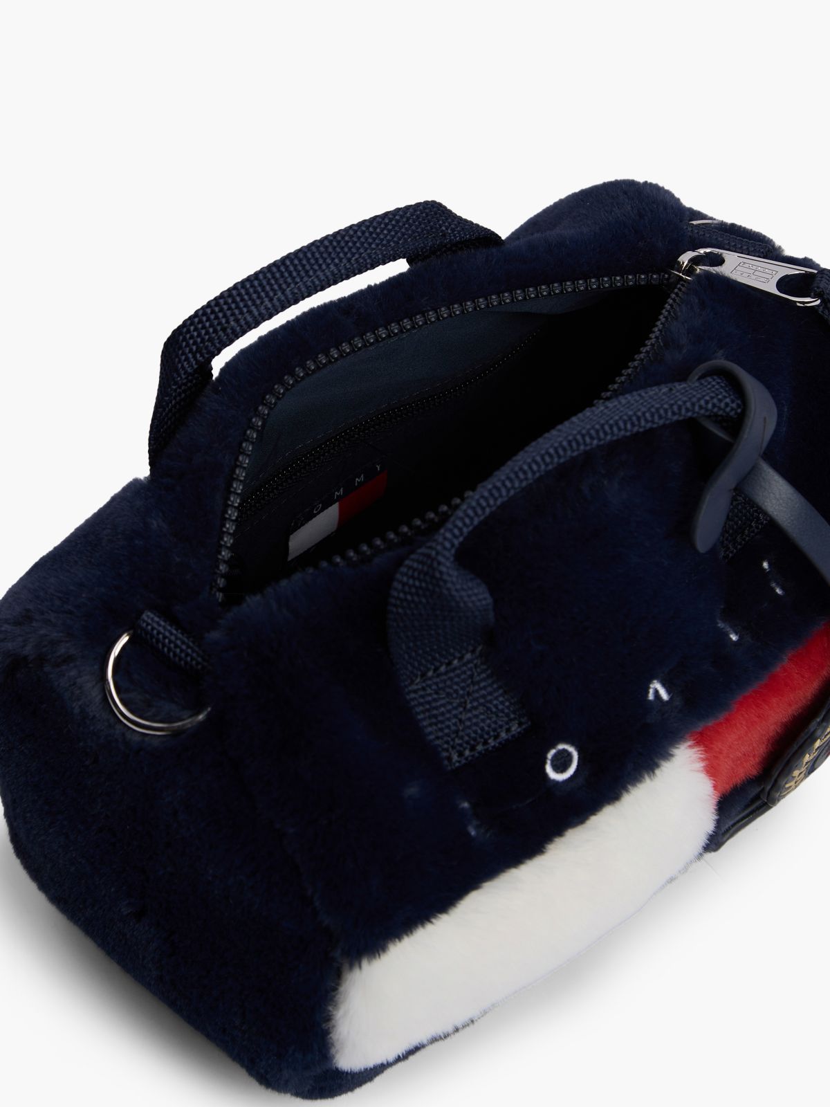 Archive Logo Faux Fur Duffel Bag — Blue