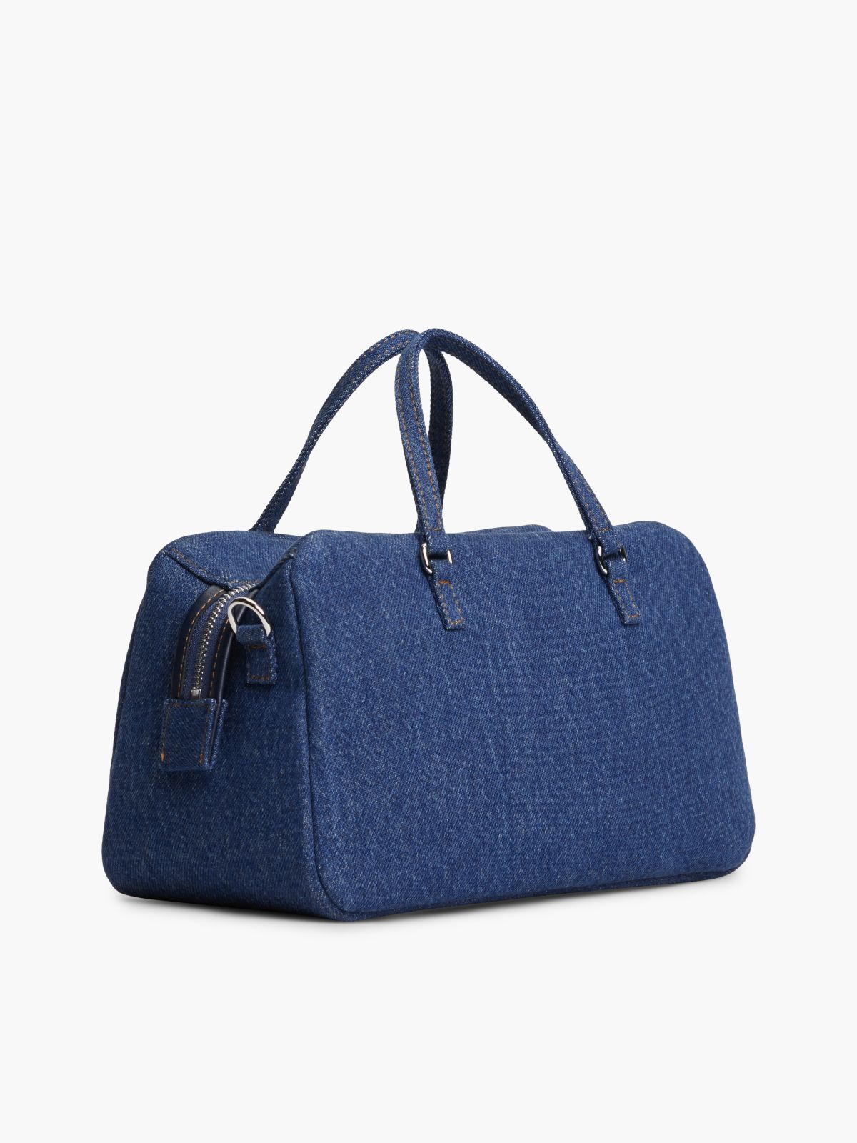 Logo Plaque Denim Crossbody Tote Bag — Denim