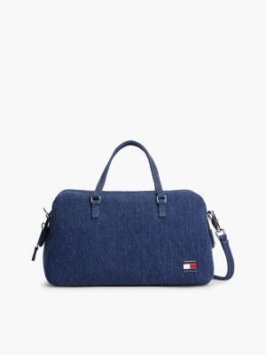 denim logo plaque denim crossbody tote bag for women tommy jeans
