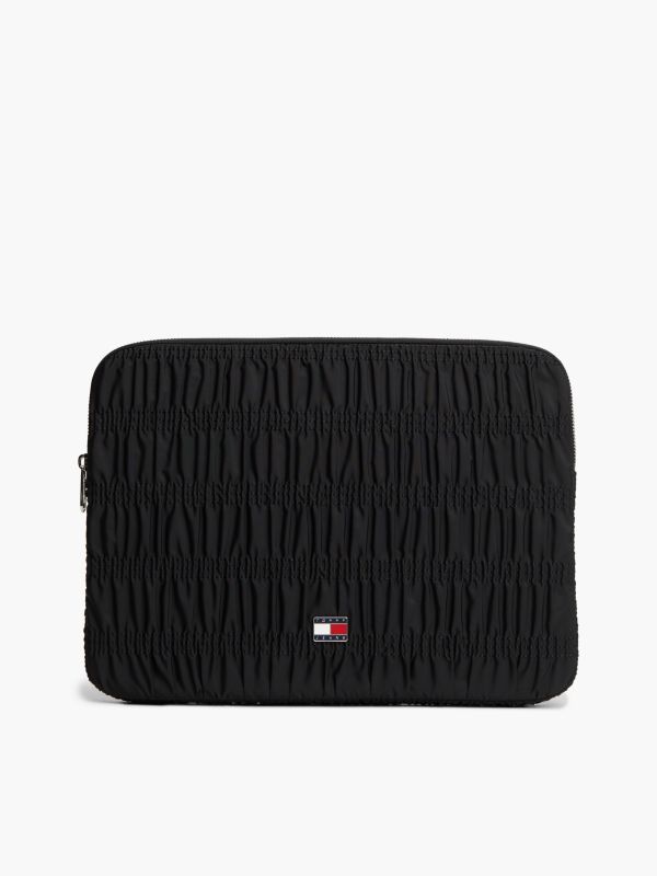 Smock Logo Plaque Laptop Sleeve — Black