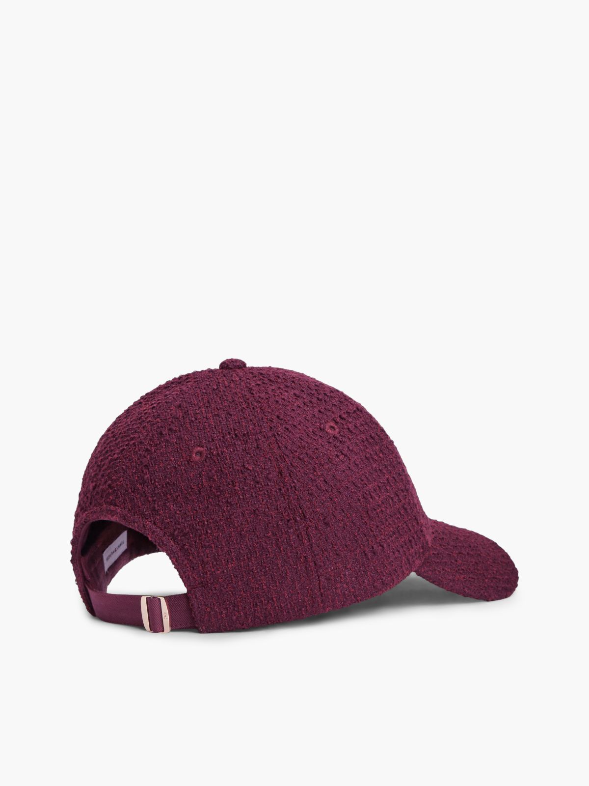 Chic Bouclé Baseball Cap — Red