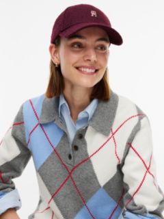 Chic Bouclé Baseball Cap — Red 4