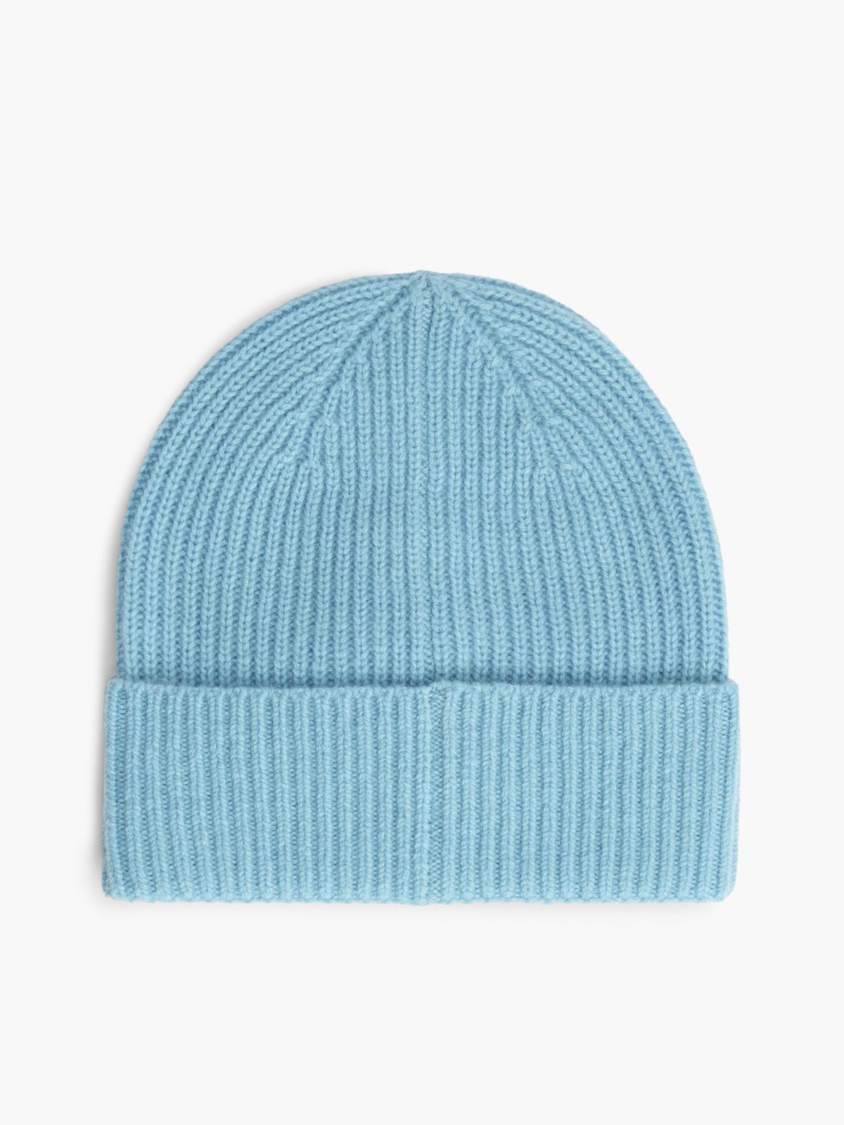 Pure Cashmere TH Monogram Plaque Beanie — Blue