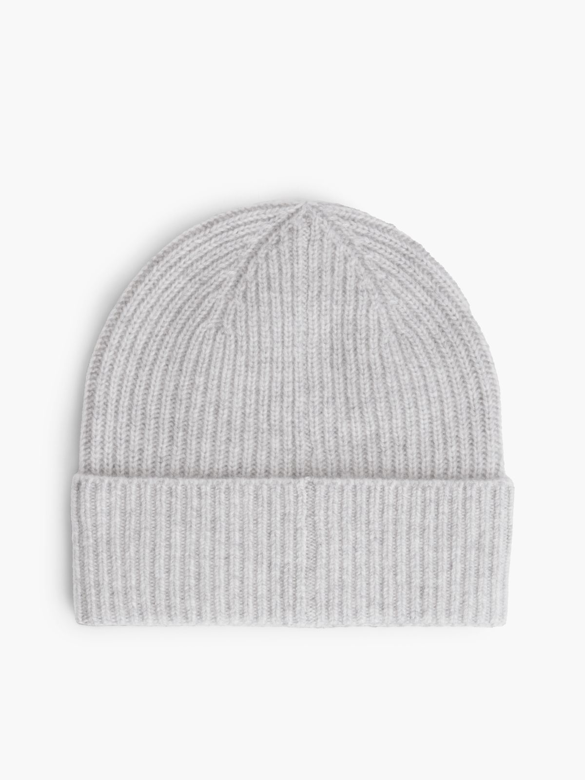 Pure Cashmere TH Monogram Plaque Beanie — Grey