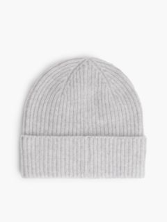 Pure Cashmere TH Monogram Plaque Beanie — Grey 2