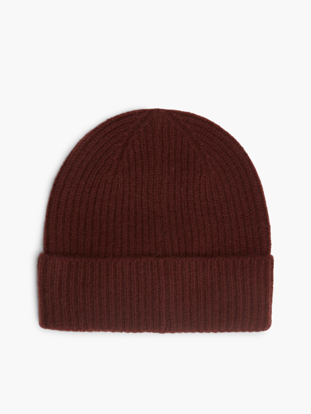 Pure Cashmere TH Monogram Plaque Beanie — Red