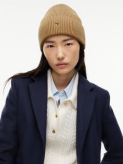 Hilfiger Flag Embroidery Beanie With Wool — Khaki 4