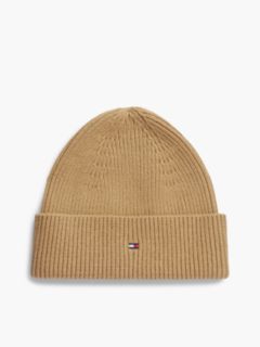 Hilfiger Flag Embroidery Beanie With Wool — Khaki 1