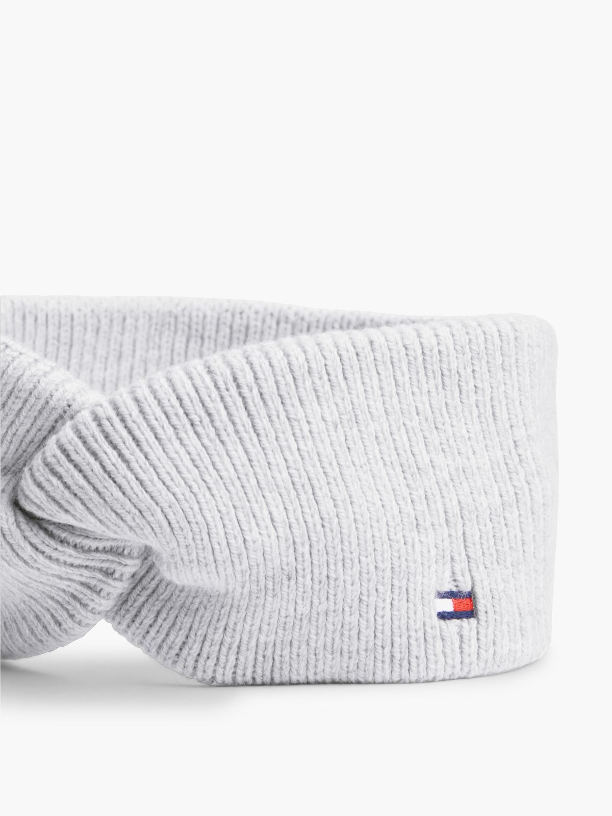 Hilfiger Flag Knit Headband With Wool — Grey