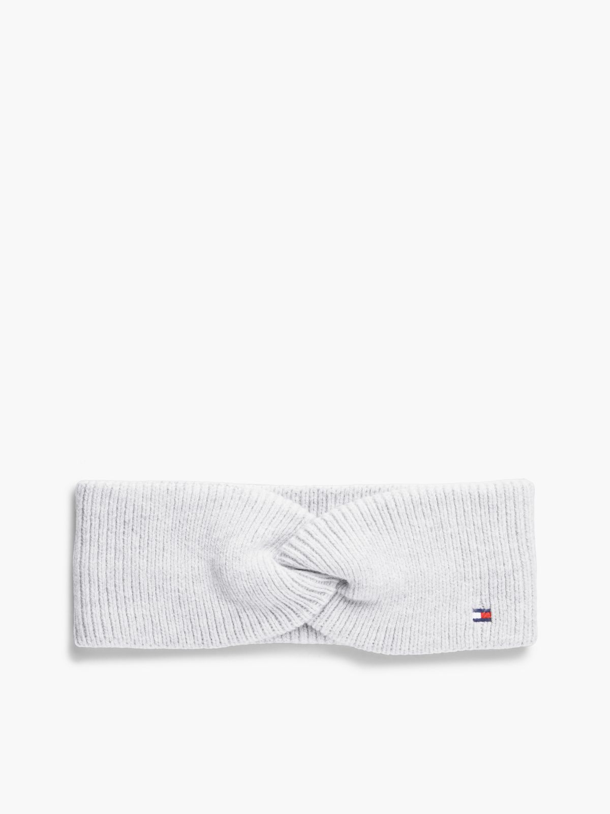 Hilfiger Flag Knit Headband With Wool — Grey