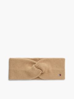 Hilfiger Flag Knit Headband With Wool — Khaki 1