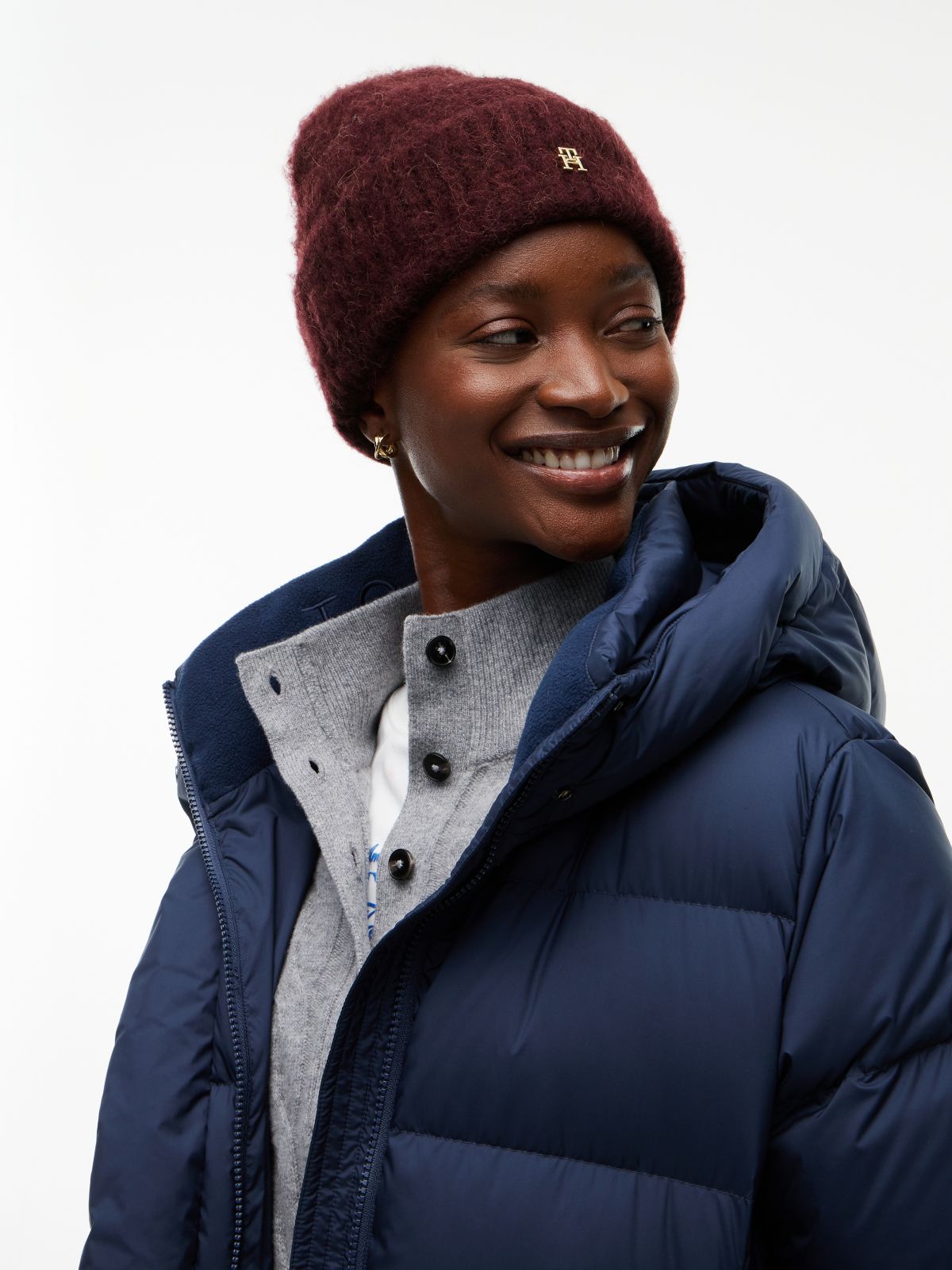 Chic Beanie With Alpaca — Red
