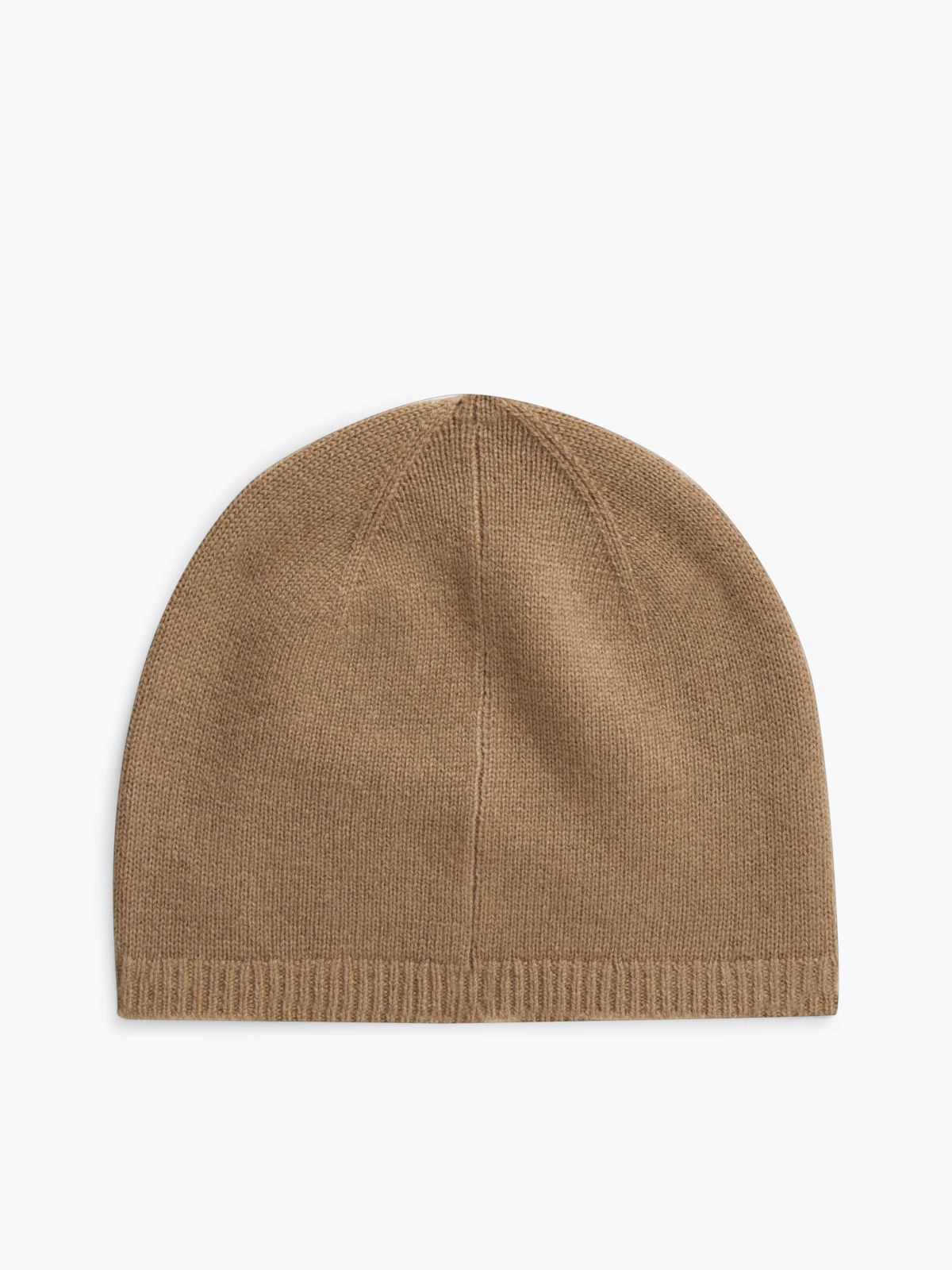 Logo Embroidery Cashmere Blend Beanie — Khaki