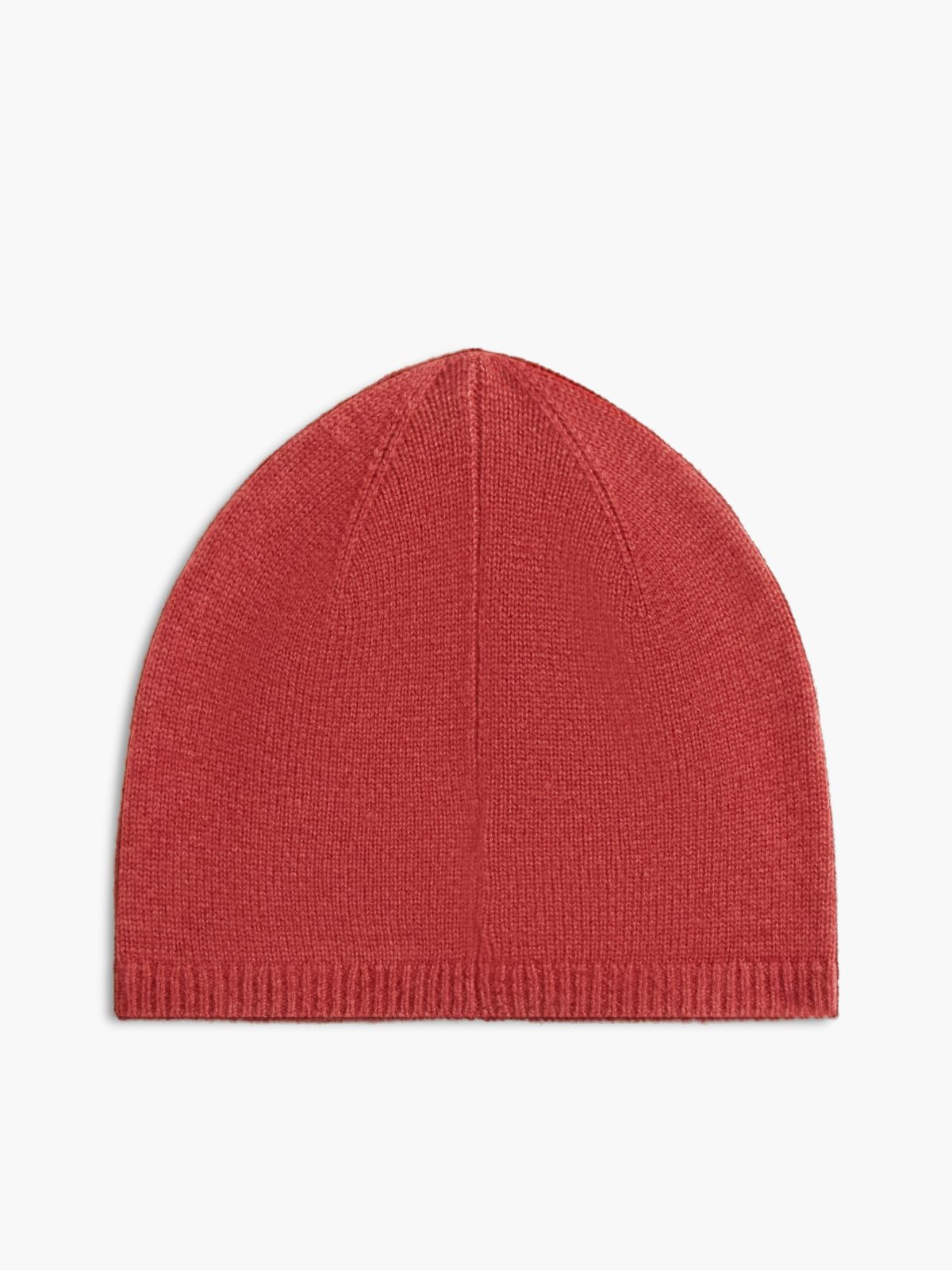 Logo Embroidery Cashmere Blend Beanie — Red