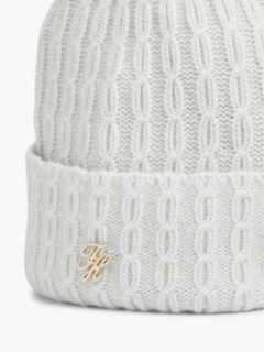 Pom Pom Beanie With Cashmere — Grey 3