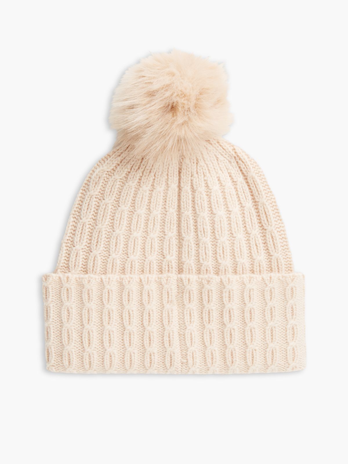 Pom Pom Beanie With Cashmere — Pink