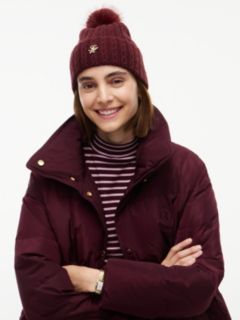 Pom Pom Beanie With Cashmere — Red 4