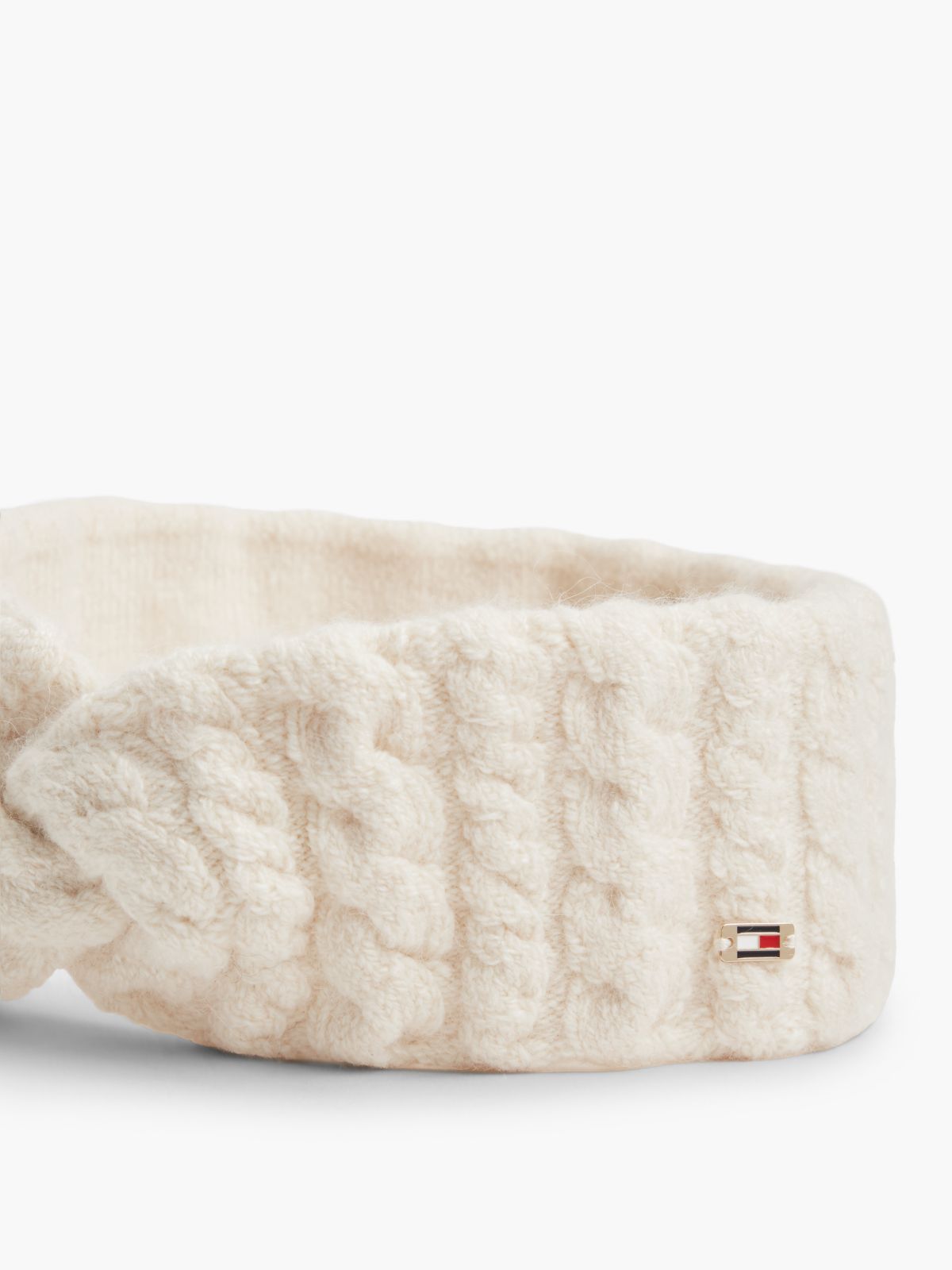 Enamel Flag Headband With Alpaca — Beige