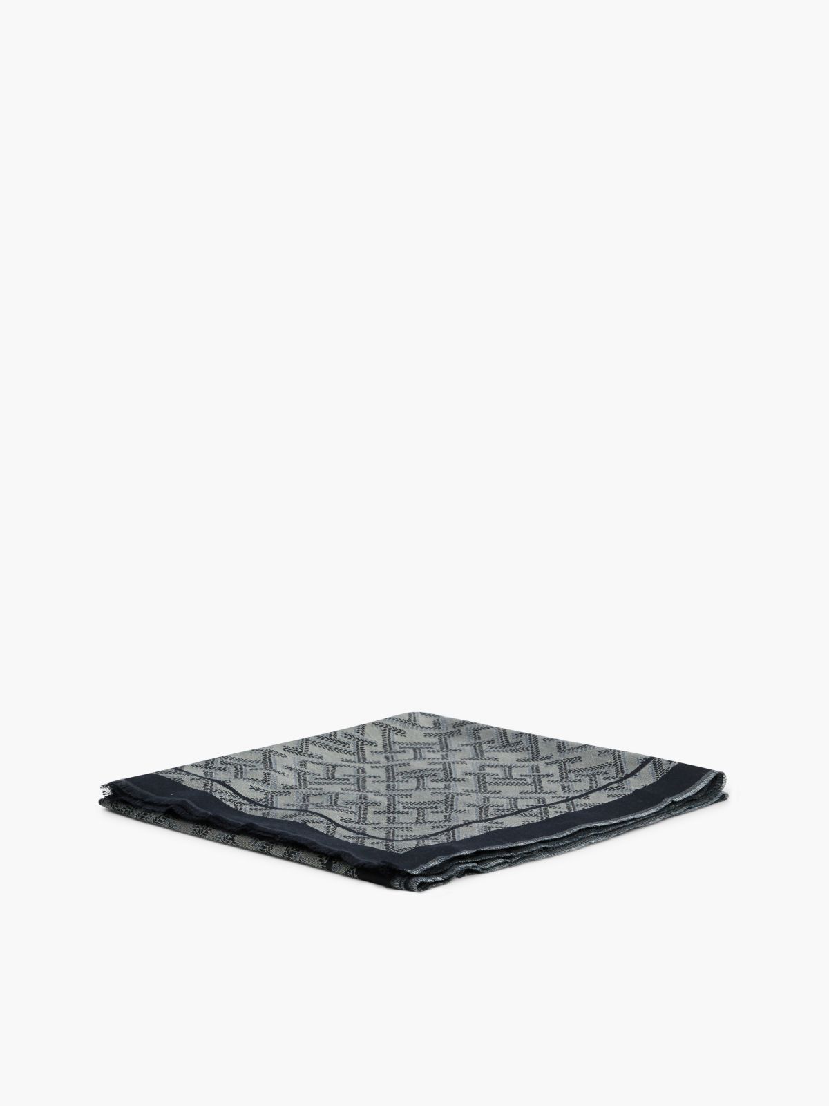 TH Monogram Jacquard Scarf — Blue