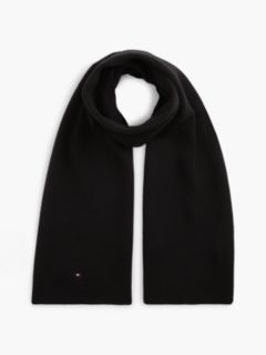 Hilfiger Flag Knit Scarf With Wool — Black 1