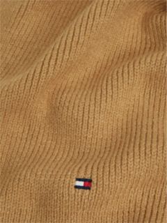 Hilfiger Flag Knit Scarf With Wool — Khaki 2