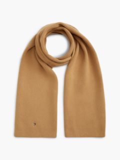 Hilfiger Flag Knit Scarf With Wool — Khaki 1