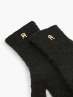 Chic TH Monogram Gloves With Alpaca — Black 2