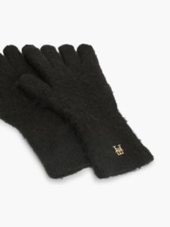 Chic TH Monogram Gloves With Alpaca — Black 3