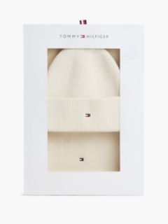 Hilfiger Flag Beanie And Scarf Gift Box — Beige 1
