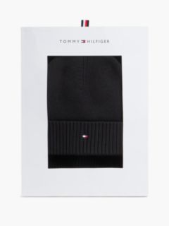 Hilfiger Flag Beanie And Scarf Gift Box — Black 1