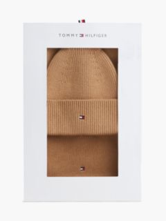 Hilfiger Flag Beanie And Scarf Gift Box — Khaki 1