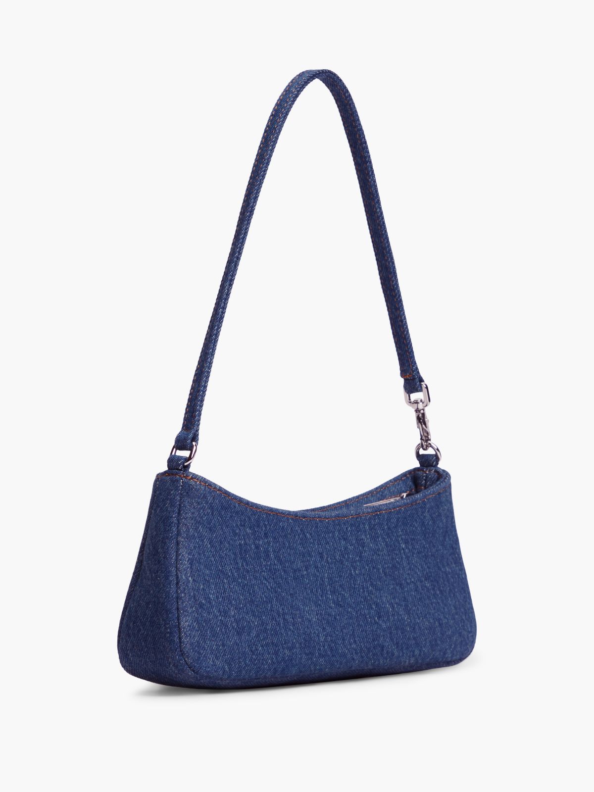 Logo Plaque Denim Shoulder Bag — Denim