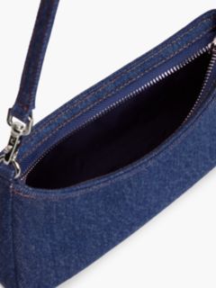 Logo Plaque Denim Shoulder Bag — Denim 5