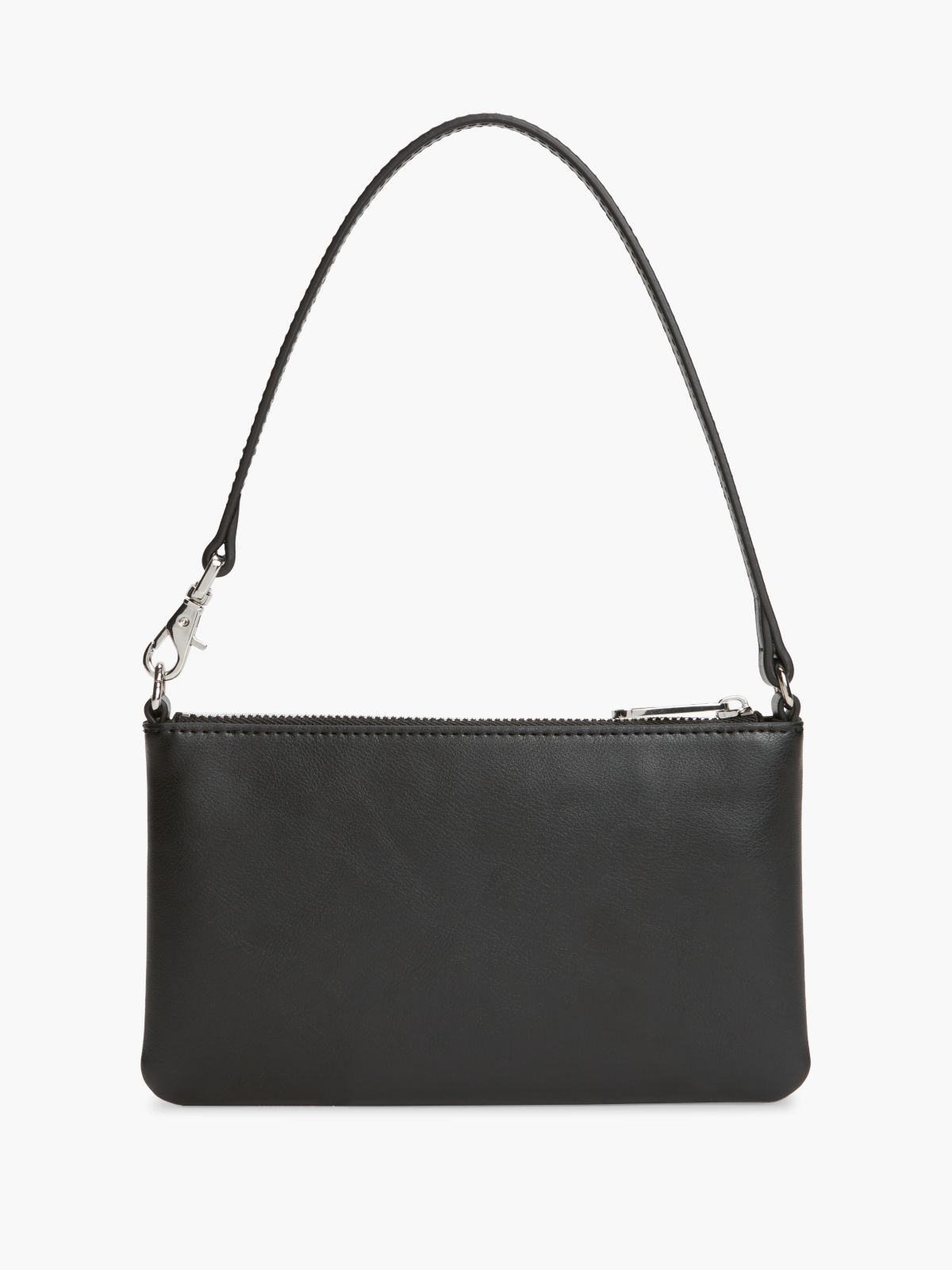 Essential Textured Logo Strap Wallet — Black
