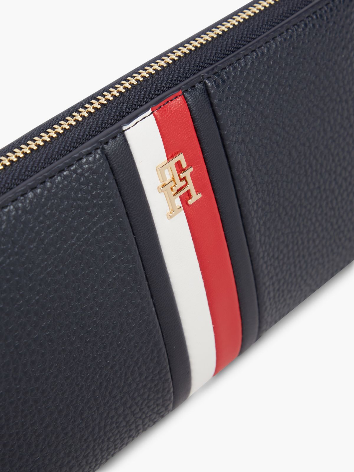 Hilfiger Icon Global Stripe Zip-Around Wallet — Blue