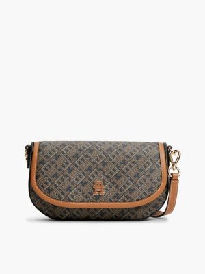 black th monoplay crossbody saddle bag for women tommy hilfiger