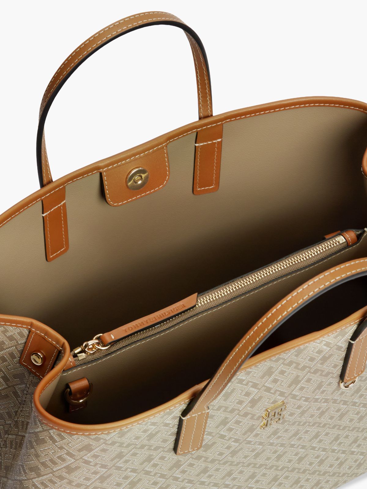 TH Monoplay Crossbody Satchel — Khaki